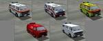 FS2000
                  / FS 2002 Volkswagen, different paints Swiss rescue scene ground
                  vehicles.